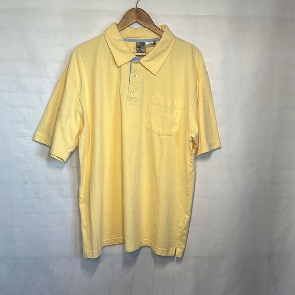 Vintage OP Ocean Pacific Shirt Mens L Large Yellow Polo S/S Surfing 80’s 90’s - Picture 1 of 7